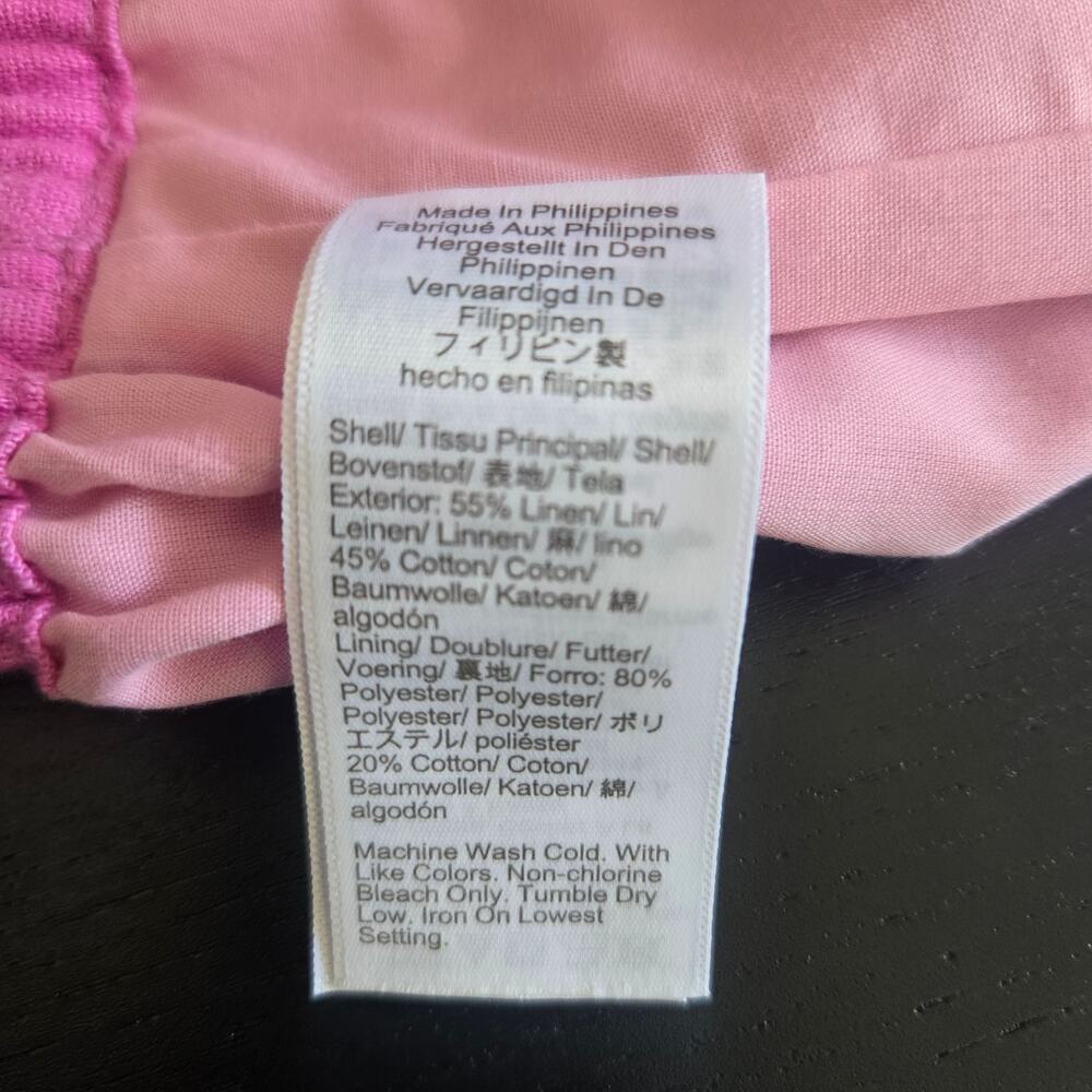 J Crew Factory Womens Linen Blend Skirt Elastic Waist Casual Classic Summer 0 - Picture 9 of 9